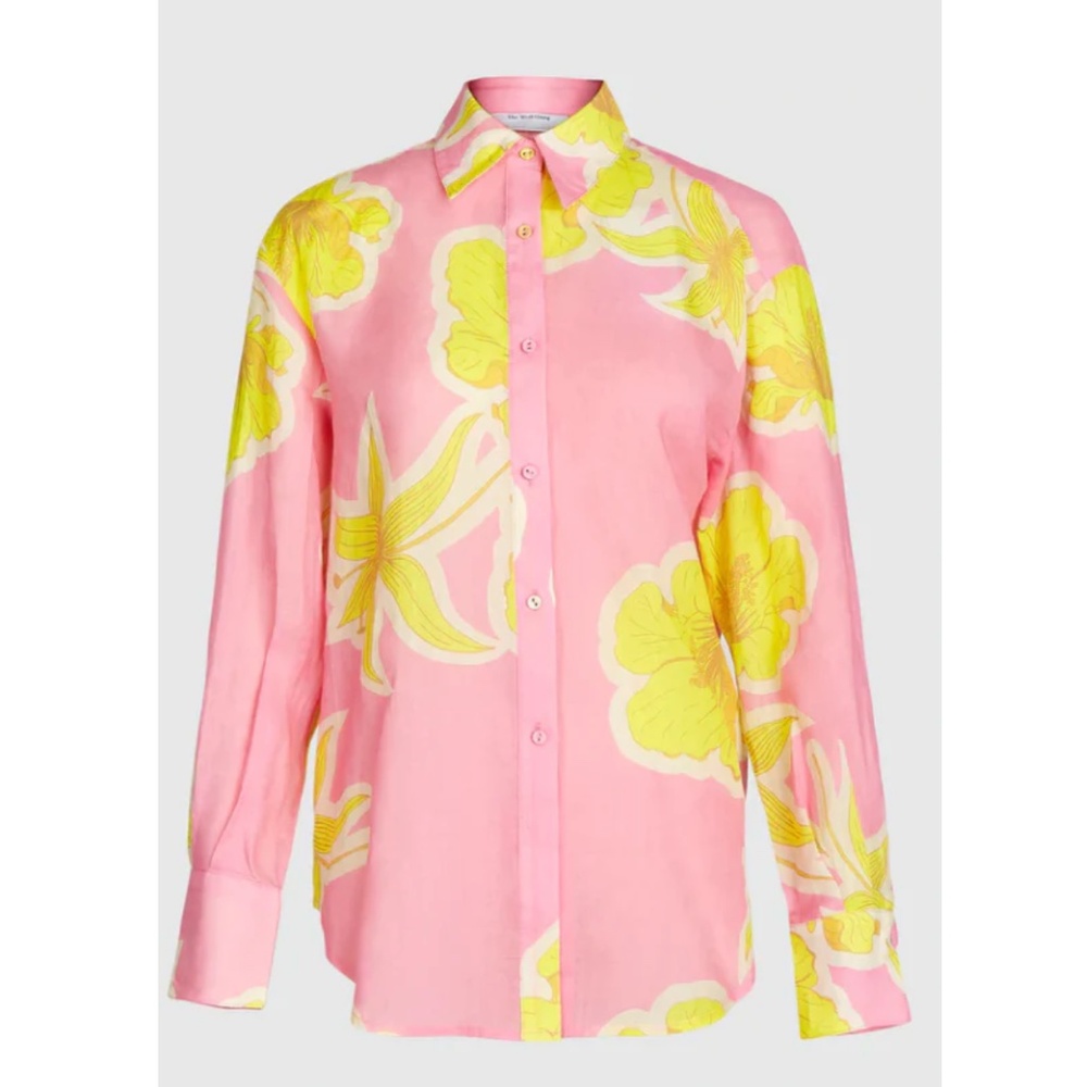 The Wolf Gang Floral Linen Button-Down Shirt